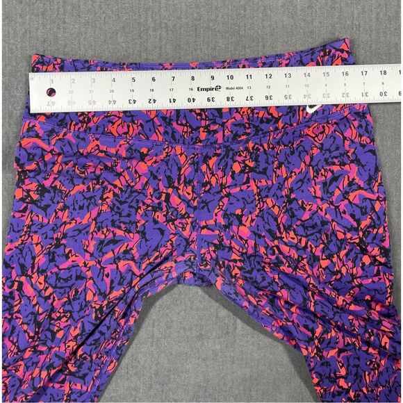 Nike Dri-FIT Leggings Women XL Purple Pink Athletic Training Colorful Athleisure - Picture 8 of 11